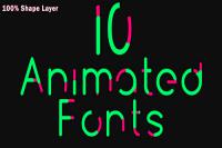 پروژه افتر افکت آماده 10 Animated Fonts Preview Image