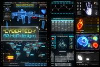 پروژه افتر افکت آماده CyberTech HUD Infographic Pack