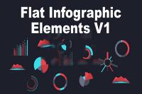 پروژه افتر افکت آماده Flat Infographic Elements V1