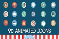 پروژه افتر افکت آماده 90 Animated Icons